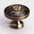 -singel hole flower European luxury Antique Pattern drawer cabinets Zinc alloy pull handle knobs 10pcs/lot