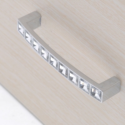 10pcs 96mm clear zinc alloy cabinet knobs and handles crystal dresser drawer pulls bar kids bedroom knob [CrystalKnobs-152|]