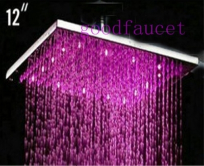 12 inches Colors Changing LED Bathroom Shower Ceiling & Wall Mount Shower Head