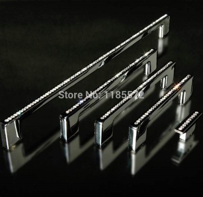 192mm best selling crystal cabinet handles chrome/ crystal drawer handles/crystal furniture handles 10pcs/lot