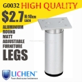 38 Diameter legs Round Aluminium alloy adjustable Furniture Legs&Special for USA(500 pieces/lot)