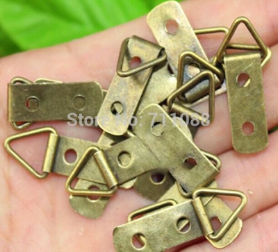 Antique small triangle hook bronze decoration small metal hook [Buckleaccessories-134|]