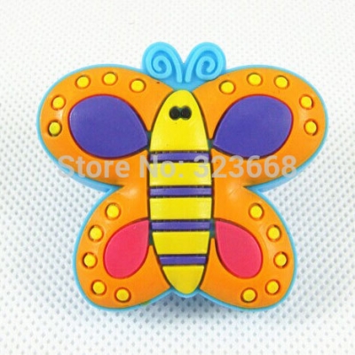 Childern Room Cartoon Furniture handle zinc alloy & soft plastic safe no harmful cute Children favorite knob butterfly