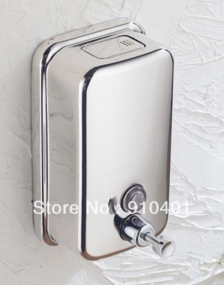 Contemporary bathroom Stainless Steel 800ml Liquid Soap Dispenser Wall Mount