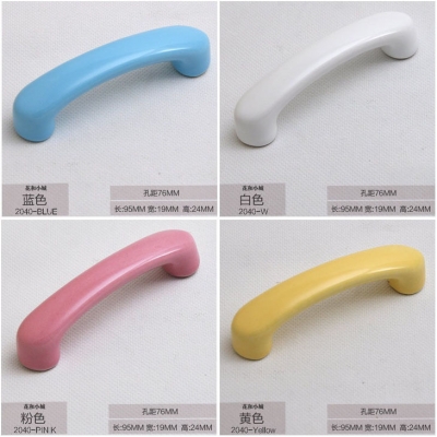 Free Shipping 4colors heart series Ceramic knob for kids bedroom drawer pull handles 10pcs