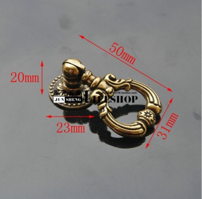 Furniture accessories Furniture handles Vintage Cabinet knobs and handles Puxadores Drawer pull Knobs Copper 5*3.1CM 5pcs/lot