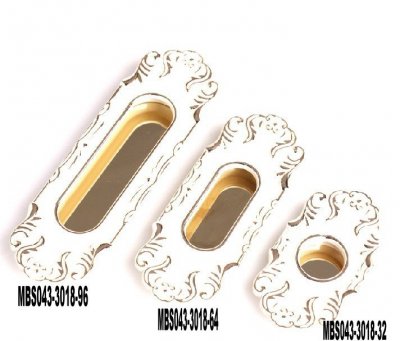 MBS043-4 New Ivory White Invisible Wardrobe Handle Door Cabinet Cupboard Drawer Knob Pulls 1.26" 32mm