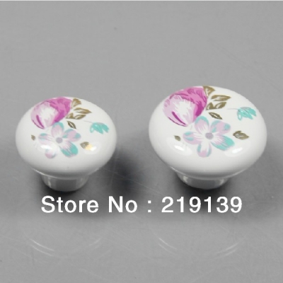 NEW FREE SHIPPING Ceramic Bedroom Kitchen Door Cabinets Cupboard Pull Porcelain Drawer Knobs Handles