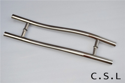 Stainless Steel 304 S-shaped Pull Handle for Glass Wood Door 600mm [DoorPulls-128|]