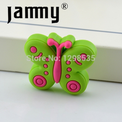 Tpp quality for soft kids colorful butterfly furniture handles drawer pulls kids bedroom dresser knobs