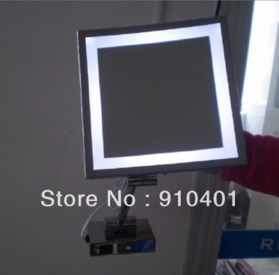 Wholesale / Retail Beauty LED Light Square 3X Cord Next Generation Vanity Make Up Magnifying Mirror Wall Mounted