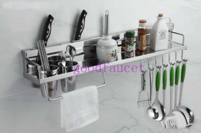 Wholesale / Retail Stainless Steel Kitchen Shelves Towel Hanging Rack Knife Rack Tray Holder Hook Storage Holders