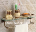 Wholesale And Retail Promotion Antique Brass Wall Mounted Bathroom Shefl Shower Caddy Cosmetic Storage Holder
