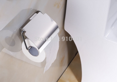 Wholesale And Retail Promotion Chrome Stainless Steel Wall Mounted Bathroom Toilet Paper Holder Tissue Holder