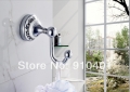 Wholesale And Retail Promotion NEW Bathroom Accessories Ceramic Flower Carved Towel Hat Hook Coat Robe Hangers