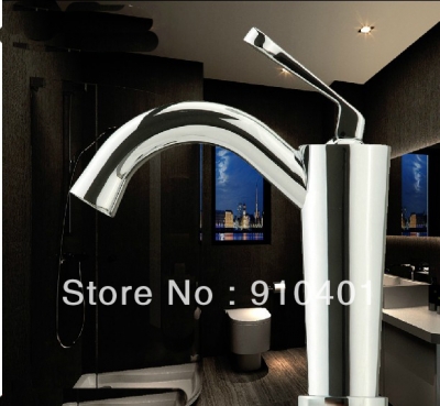 Wholesale And Retail Promotion NEW Design Deck Mounted Chrome Brass Bathroom Basin Faucet Single Handle Mixer [Chrome Faucet-1209|]