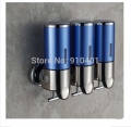 Wholesale And Retail Promotion NEW Luxury Blue Color Touch Soap Box Liquid Shampoo Bottle Soap Dispenser 3 Box