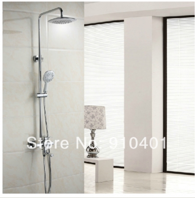 Wholesale And Retail Promotion Polished Rain Shower Faucet Set Single Handle Tub Mixer Tap Shower Column Mixer [Chrome Shower-2035|]