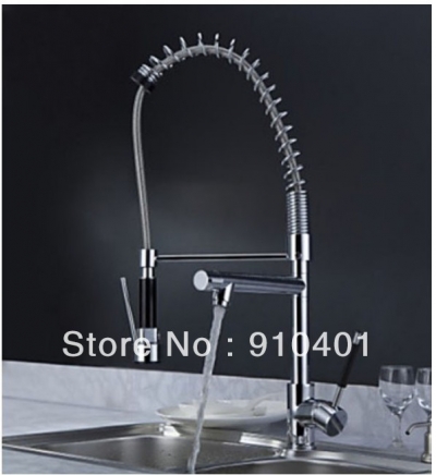 Wholesale And Retail Promotion Taller Chrome Brass Spring Kitchen Pull Down Sprayer Vessel Sink Faucet Mixer