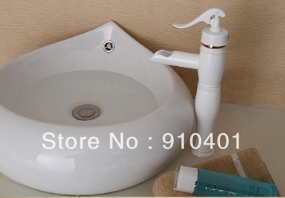 Wholesale And Retail Promotion Water Pump Style Bathroom Basin Faucet Sink Mixer Tap Single Handle White Color