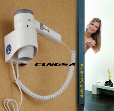 Wholesale And Retail Wall mounted electric hair dryer dryer hair machine automatic bathroom hair dryer white color