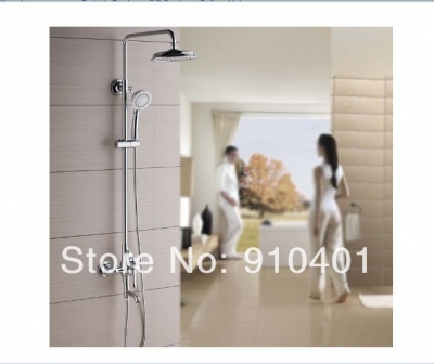 wholesale and retail Promotion Luxury Exposed Chrome Rain Shower Faucet Set Bathroom Tub Mixer Tap Hand Shower [Chrome Shower-2394|]
