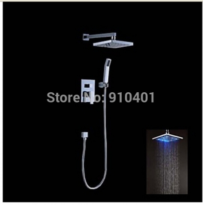 wholesale and retail Promotion Modern Chrome Rain 8" Shower Faucet Single Handle Valve Mixer Tap W/ Hand Shower