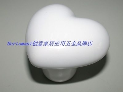 24pcs lot free shipping\\Porcelain love heart cartoon cabinet knob\\porcelain handle\\porcelain knob