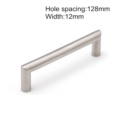 304 Stainless Steel Cabinet Handle Durable Cupboard Pull Kitchen Handles Bars Furniture Pulls 128mm Hole spacing 12mm Width