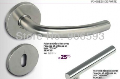 6pairs lot free shipping Modern stainless steel curve door handle/handle/lever door handle/AISI 304