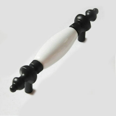 76mm Cabinet Handles Cabinet Cupboard Closet Dresser Drawer Handles Pulls Ceramic Black and White Pull HC0049 [Cabinethandles-324|]