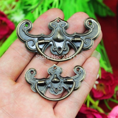 Antique handle the bat handle cabinet drawer handle decoration accessories small metal handle 64 * 33MM [ZincAlloyPull-163|]