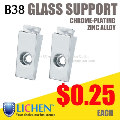 Glass supports Chrome plating Zinc alloy board clamp support glass clip LICHEN(4pieces/lot)B38