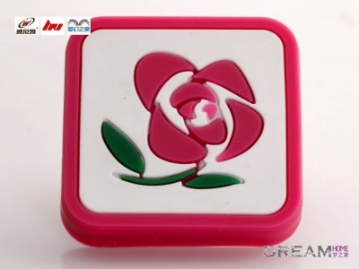 Pink rose drawer Knobs ,Nursery Decor /Handle Pulls/ Children door pull/ Kids room knob [KidsHandles-674|]