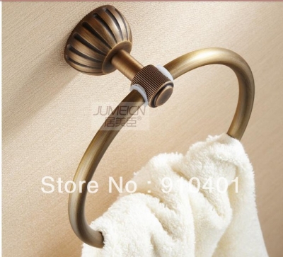 Wholdsale And Retail Promotion Wall Mounted Antique Brass Towel Rack Holder Round Towel Ring Towel Bar Holder [Towel bar ring shelf-4990|]