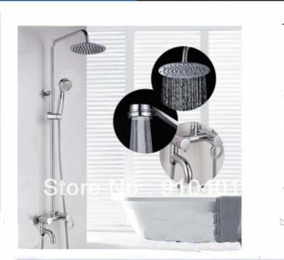 Wholeale And Retail Promotion Wall Mounted 8" Rain Shower Faucet Set Bathtub Mixer Tap High Pressure Shower