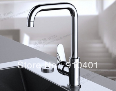 Wholesale And Retail Promotion Chrome Brass Deck Mounted Swivel Kitchen Faucet Vessel Sink Mixer Tap 1 Handle [Chrome Faucet-860|]