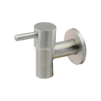 Wholesale And Retail Promotion Brushed Nickel Wall Mounted Bathroom Faucet Single Handle Cold Water Faucet Tap