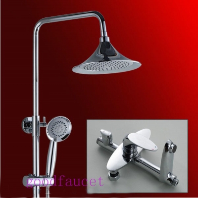 Wholesale And Retail Promotion Luxury Rainfall Shower Mixer Tap Bathroom Tub & Shower Faucet Set W/ Hand Shower [Chrome Shower-2554|]