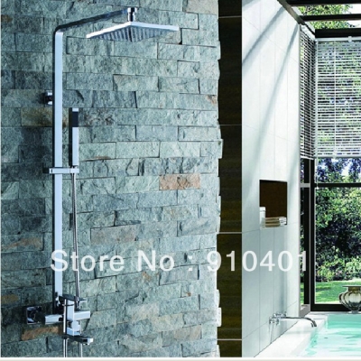 Wholesale And Retail Promotion Luxury Wall Mounted Chrome Finish Shower Faucet Showre Column With Hand Shower