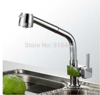 Wholesale And Retail Promotion Modern Pull Put Chrome Brass Kitchen Faucet Single Handle Vessel Sink Mixer Tap [Chrome Faucet-936|]