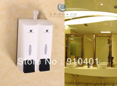 Wholesale And Retail Promotion NEW Bathroom Hotel Wall Mounted Bathroom Liquid Soap Shampoo Dispenser 300ml*2