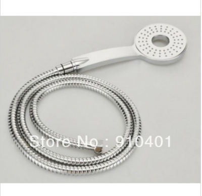 Wholesale And Retail Promotion NEW Bathroom Round Ring Shower Head Hand Held Shower Sprayer W/ 59" Hose Chrome [Shower head &hand shower-4122|]