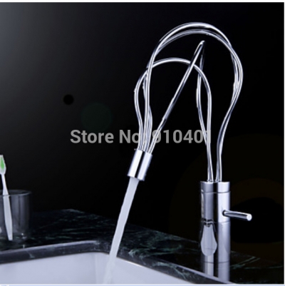 Wholesale And Retail Promotion NEW Design Bathroom Basin Faucet Vanity Sink Mixer Tap Single Handle Hole Chrome [Chrome Faucet-1723|]