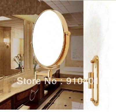 Wholesale And Retail Promotion NEW Luxury Wall Mounted Bathroom Golden Mirror Make Up Beauty Magnifying Mirror [Make-up mirror-3613|]
