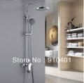 Wholesale And Retail Promotion NEW Round Style Wall Mounted Chrome Shower Faucet Set Tub Faucet Shower Column