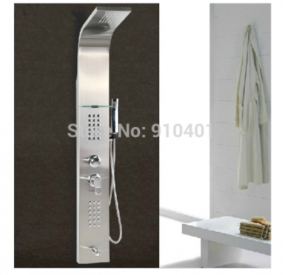 Wholesale And Retail Promotion NEW Shower Column Shower Panel Rain Shower Head Body Jets Tub Faucet Hand Shower