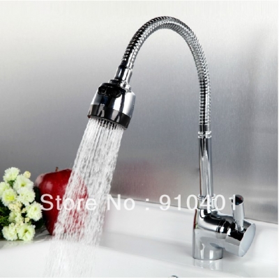 Wholesale And Retail Promotion NEW Swivel Spout Kitchen Faucet Single Handle Sink Mixer Tap Dual Sprayer Spout [Chrome Faucet-1223|]
