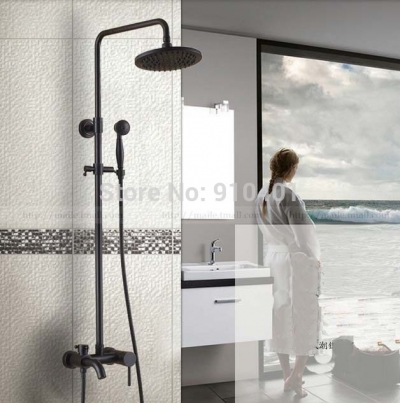 Wholesale And Retail Promotion Wall Mounted Modern Oil Rubbed Bronze Rain Shower Tub Mixer Tap Hand Shower Unit [Oil Rubbed Bronze Shower-3870|]