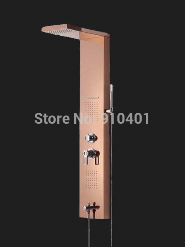 Wholesale And Retail Promotion Waterfall Golden Brass Waterfall Shower Column Shower Panel Tub Mixer Body Jets